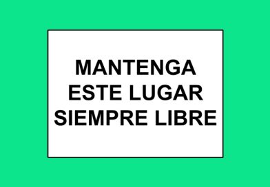 Información 118 MANTENGA ESTE LUGAR SIEMPRE LIBRE