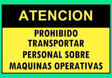 Atención 4366 PROHIBIDO TRANSPORTAR PERSONAL