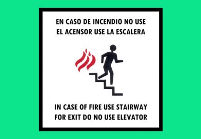 Evacuación 161 EN CASO DE INCENDIO NO USE EL ASCENSOR USE LA ESCALERA