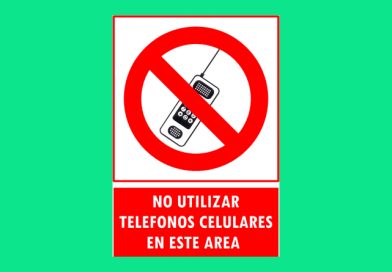 Prohibido 169 NO UTILIZAR TELEFONOS CELULARES EN ESTE AREA